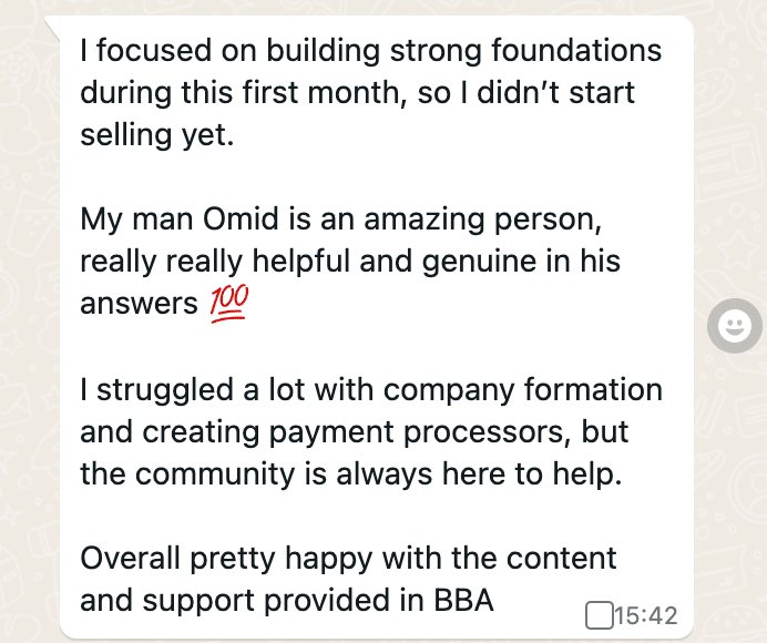Student: I focused on building strong foundations this first month — the community is always here to help