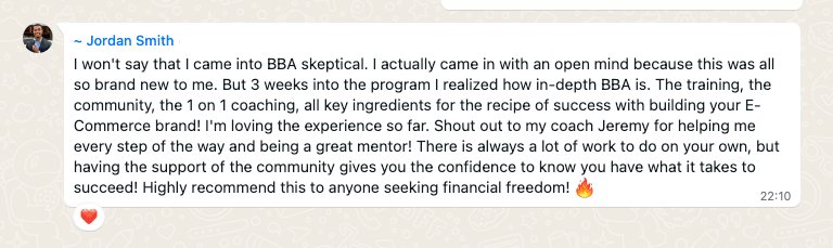 Jordan Smith: testimonial about coach Jeremy